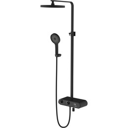 Душевая стойка с термостатом Gappo G2495-2, черный, Цвет производителя: чёрный фото 