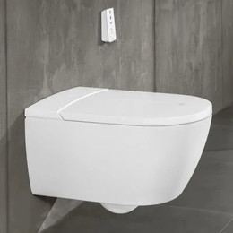 Унитаз-биде подвесной безободковый Villeroy&Boch ViClean-I 100 V0E100R1 с крышкой микролифт фото 