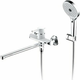 Смеситель для ванны с душевым гарнитуром Gappo G2203-8, белый/хром фото 