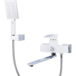 Смеситель для ванны с душевым гарнитуром Gappo Jacob G2207-7, белый/хром фото 