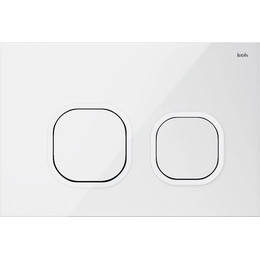 Кнопка смыва Iddis Uniglass UNG01GWi77, белое стекло фото 