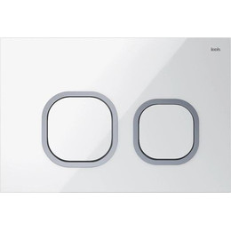 Кнопка смыва Iddis Uniglass UNG01WCi77, белое стекло фото 