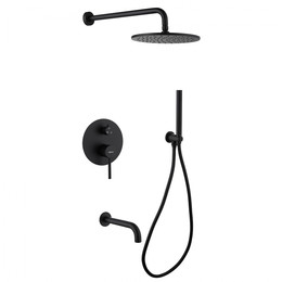 Душевая система для ванны Abber Wasser Kreis AF8117B, чёрный матовый фото 