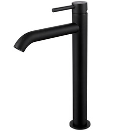 Смеситель для раковины высокий Abber Wasser Kreis AF8111B, черный матовый, Цвет производителя: чёрный матовый фото 