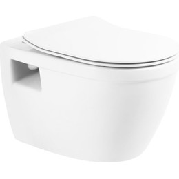 Унитаз подвесной безободковый BelBagno Loto BB070CHR/SC с тонкой крышкой микролифт фото 