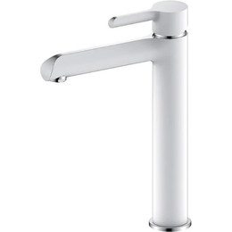 Смеситель для раковины высокий Gappo G1003-18, белый/хром фото 