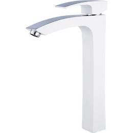 Смеситель для раковины высокий Gappo Jacob G1007-18, белый/хром фото 