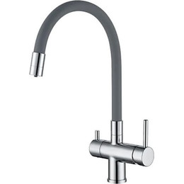 Смеситель для кухни Gappo G4398-30, серый/хром фото 