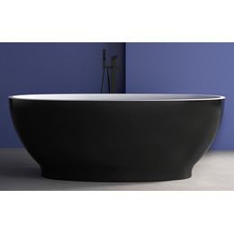 Ванна отдельностоящая Abber AB9207MB 165x80 см, черный матовый фото 