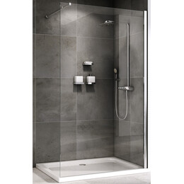 Душевая перегородка Abber Immer Offen 90 см AG61090, хром/прозрачное фото 