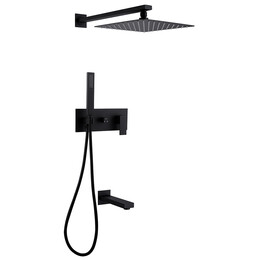 Душевая система для ванны Abber Daheim AF8217B, черный матовый фото 