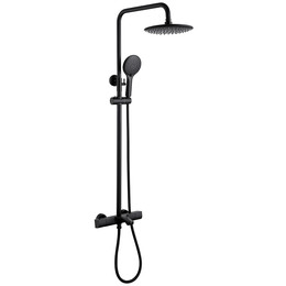 Душевая стойка с термостатом Abber Thermostat AF8516B, черный матовый, Цвет производителя: чёрный матовый фото 