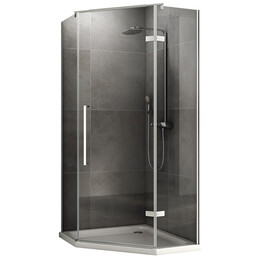 Душевое ограждение Abber Ewiges Wasser 80х80 см AG05080, хром/прозрачное фото 
