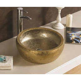 Раковина-чаша CeramaLux NC 41 см J2023, золото фото 