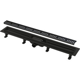 Трап Alcadrain 65 см APZ10BLACK-650M, черный матовый (AG101101650), Цвет производителя: чёрный матовый, Размер трапа: 650 фото 