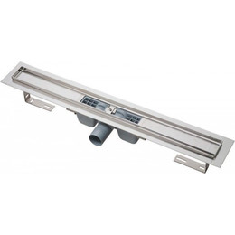 Трап AlcaPlast 105 см APZ1S-1050, нержавеющая сталь, Цвет производителя: хром, Размер трапа: 1050 фото 