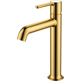 Смеситель для раковины высокий Cezares ECO-LC-BORO-W0, брашированное золото, Цвет производителя: золото фото 
