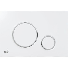 Кнопка смыва Alcaplast Thin M770, белый/хром глянец фото 