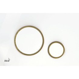 Кнопка смыва Alcaplast Thin M775, белый глянец/золото глянец фото 