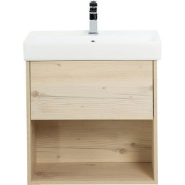 Тумба подвесная с раковиной BelBagno NEON-500-1C-SO-PB 50 см, Pino Bianco фото 