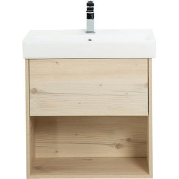 Тумба подвесная с раковиной BelBagno NEON-600-1C-SO-PB 60 см, Pino Bianco фото 