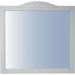 Зеркало Azario Carolina 82 см, белый/серебро фото 