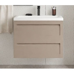 Тумба подвесная с раковиной Art&Max AM-Platino-580-2C-SO-CM 58 см, капучино матовый фото 