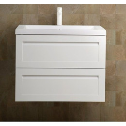 Тумба подвесная с раковиной Art&Max AM-Platino-600-2C-SO-BM 60 см, белый матовый фото 