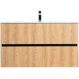 Тумба подвесная с раковиной Art&Max AM-TORINO-1000-2C-SO-BR-P 100 см, бран, Цвет фасада: светлое дерево фото 