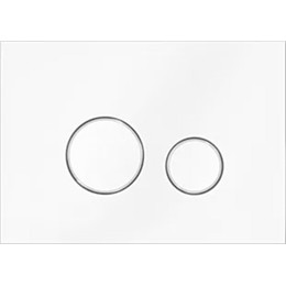 Кнопка смыва Cersanit Twins 64116, белое стекло фото 