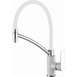 Смеситель для кухни Haiba HB72505-8, белый/хром фото 