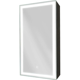 Зеркало-шкаф Art&Max Techno Led 35 см AM-Tec-350-650-1D-L-DS-F-Nero, черный матовый фото 