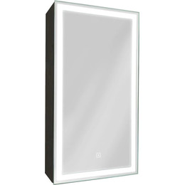 Зеркало-шкаф Art&Max Techno Led 35 см AM-Tec-350-650-1D-R-DS-F-Nero, черный матовый фото 
