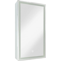 Зеркало-шкаф Art&Max Techno Led 35 см AM-Tec-350-650-1D-R-DS-F, белый матовый фото 