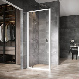 Душевое ограждение Ravak Nexty NDOP1+NPSS 90х90 см 03O70100Z1+90O70100Z1, белый(хром)/прозрачное фото 