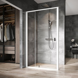 Душевое ограждение Ravak Nexty NDOP2+NPSS 120х90 см 03OG0100Z1+90O70100Z1, белый(хром)/прозрачное фото 