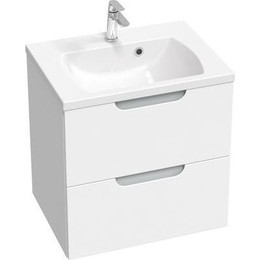 Тумба подвесная с раковиной Ravak Classic II 60 см X000001477, белый/серый фото 