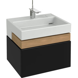 Тумба подвесная с раковиной Jacob Delafon Terrace 60 см EB1185-274, черный глянцевый фото 