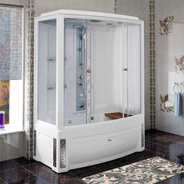 Душевая кабина Радомир Элис 168x85 см R, белый/матовое фото 