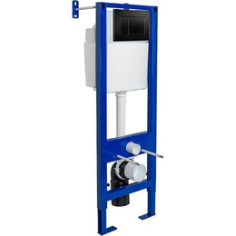 Инсталляция для унитаза Berges Wasserhaus Atom 410 040332 (кнопка Soft Touch, черная) фото 