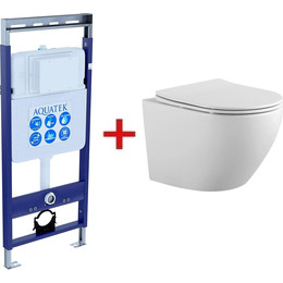 Инсталляция Aquatek Easy Fix 50 INS-0000010 с подвесным унитазом Aquatek Европа AQ1901-00 фото 