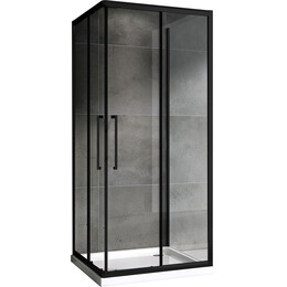 Душевое ограждение Abber Schwarzer Diamant 80х80 см AG02080BH-S80B, черный/прозрачное фото 