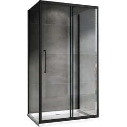 Душевое ограждение Abber Schwarzer Diamant 160х80 см AG30160BH-S80B-S80B, черный/прозрачное фото 
