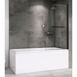 Шторка для ванны Abber Ewiges Wasser 80 см AG50080B, черный/прозрачное фото 