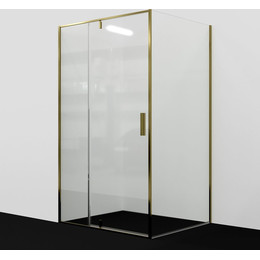 Душевое ограждение WasserKraft Aisch 120x100 см 55P10, золото/прозрачное фото 