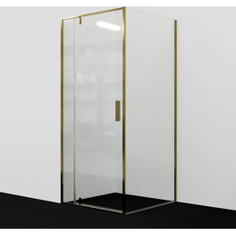Душевое ограждение WasserKraft Aisch 100x100 см 55P19, золото/прозрачное фото 