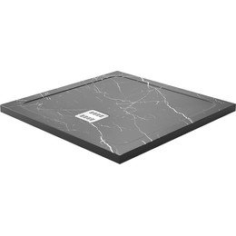 Поддон каменный WasserKraft Neime 90х90 см 19T03, чёрный мрамор фото 