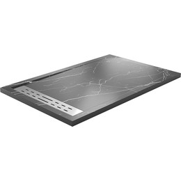 Поддон каменный WasserKraft Neime 140х90 см 19T36, чёрный мрамор фото 
