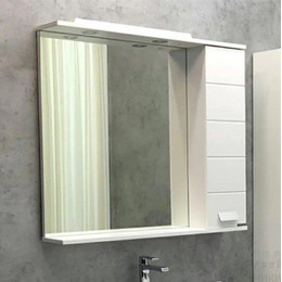 Зеркало-шкаф Comforty Модена М-90 см, белый матовый фото 