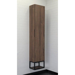 Пенал подвесной Comforty Порто 35 см, дуб тёмно-коричневый фото 